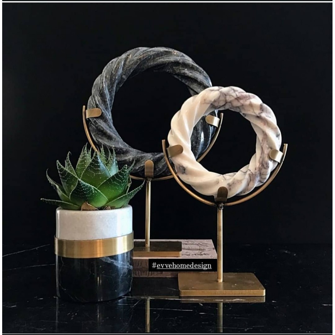 Burgu Mermer Dekor Set